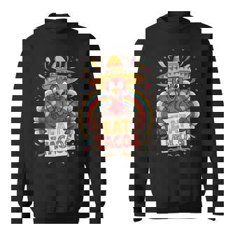 Thanksgiving Turkey Eat Tacos Sombrero Fiesta Mexican Sweatshirt Unisex | Mazezy