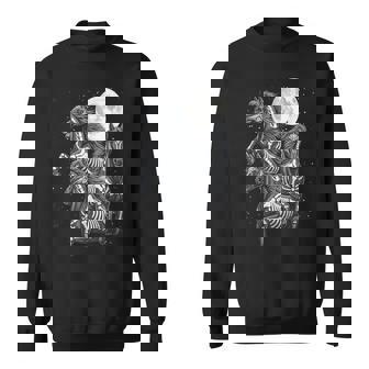 Three Horse Moon DÃa De Los Muertos Skeleton Horse Sweatshirt Unisex | Mazezy