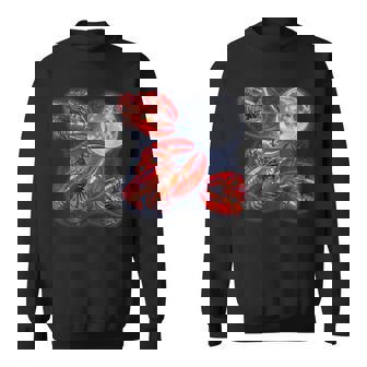 Three Lobster Moon 3 Howling At Moon Weird Cursed Sweatshirt - Monsterry