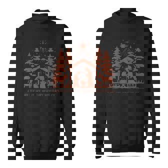 A Thrill Of Hope The Weary World Rejoices Nativity Christmas Sweatshirt | Mazezy