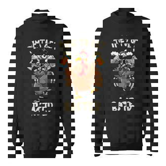 Time To Get Basted Festive Turkey Beer Drinker Thanksgiving Sweatshirt | Seseable CA