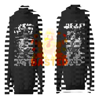 Time To Get Basted Turkey Drink Thanksgiving Men Sweatshirt | Mazezy