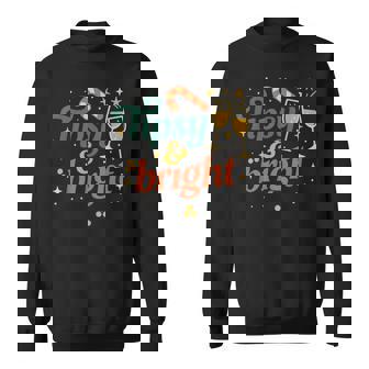 Tipsy And Bright Christmas Champagne Holiday Party Sweatshirt | Seseable CA