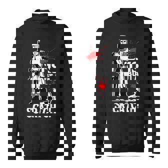 Tis But Acratch 面白い 中世の戦士 ユーモア 騎士 スウェットシャツ - Kawaiitshirt