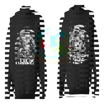 Tis The Season To Believe Christmas Alien Bigfoot Art Tank Top Sweatshirt Unisex | Mazezy