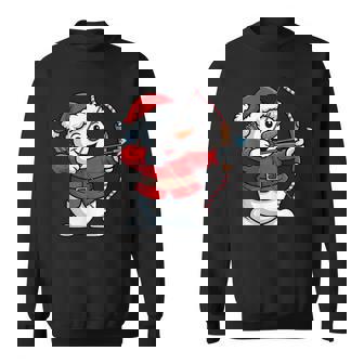 Toddler Boys Christmas Santa Snowman Archery Bow And Arrow Sweatshirt Unisex | Mazezy