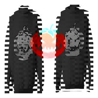Tomato Jack O' Lantern Spooky Vegan Veganism Halloween Tank Top Sweatshirt Unisex | Mazezy