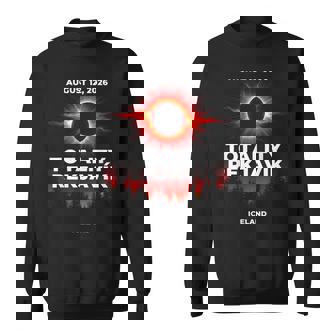 Totality Reykjavík 2026 Darkness Falls Iceland Sky Watchers Sweatshirt Unisex | Mazezy