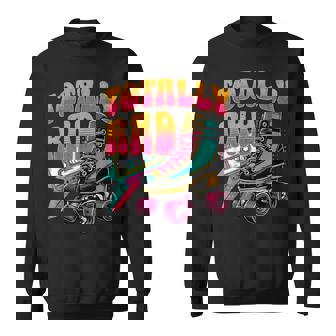 Totally Rad Retro Roller Skate 80s Style Throwback Sweatshirt Unisex | Mazezy