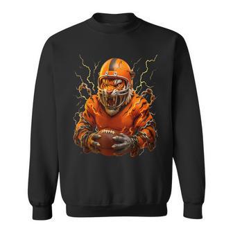 Touchdown American Football Game Day Thanksgiving Tiger Cool Sweatshirt - Seseable