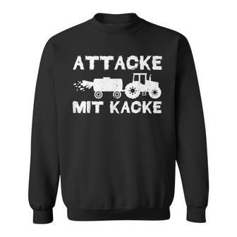 Traktor Traktorfahrer Attacke Mit Kacke Landwirt Bauer Sweatshirt - Seseable