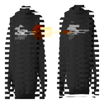 Trees City Lake Mirroring Guitars Silhouette Musician Sweatshirt | Mazezy