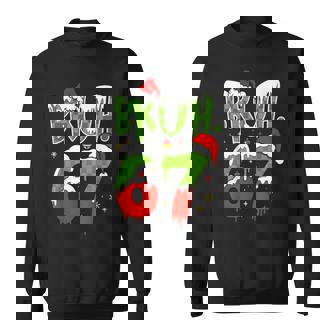 Trending Bruh 67 Meme Six Seven Christmas Gen Z Alpha Sweatshirt | Mazezy