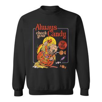 Trick Or Treat Always Check Your Candy Mummy Pray Sweatshirt - Thegiftio