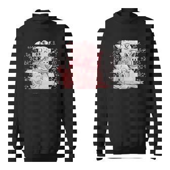 Trois Cochons Mignons Avec Des Fleurs Sweater e - Cadeauxyz