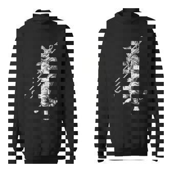 Trombone Cat Trombonist Jazz Musician Sweatshirt Unisex | Mazezy