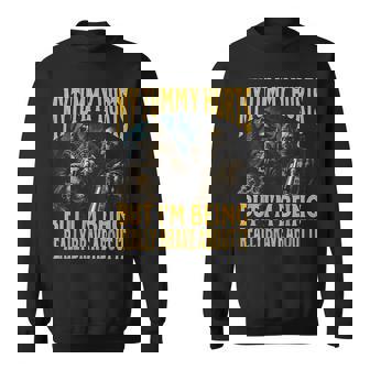 My Tummy Hurts Grim Reaper Brave About It Meme Joke Sweatshirt Unisex | Mazezy