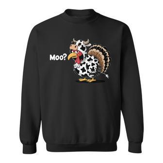 Turkey Moo Thanksgiving Sweatshirt - Monsterry