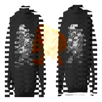 Turkey Playing American Football Boys Thanksgiving Sweatshirt Unisex | Mazezy