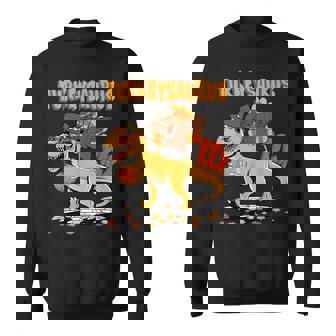 Turkeysaurus Rex Dab Turkey Dinosaur Thanksgiving Sweatshirt - Monsterry