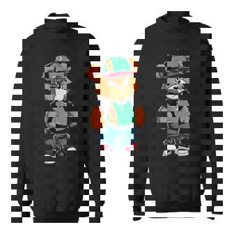 Turkmen Flag Teddy Bear Turkmenistan Hip Hop Sweatshirt Unisex | Mazezy