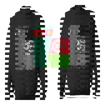 Turkmenistan Afghanistan Half Flag Turkmen Afghan Heritage Sweatshirt Unisex | Mazezy
