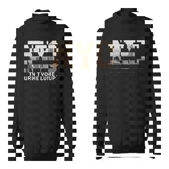 Turn The Volume Up Vintage NYC New York City Skyline Sweatshirt Unisex | Mazezy