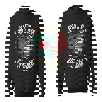 Two Flags One Family American Bangladeshi USA America Sweatshirt Unisex | Mazezy