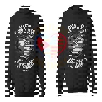 Two Flags One Family American Cuban Usa Cuba America Sweatshirt - Monsterry
