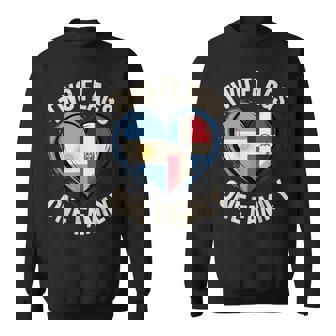 Two Flags One Family Argentinian Dominican Roots Argentina Sweatshirt Unisex | Mazezy