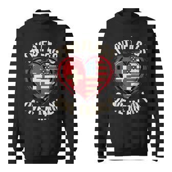 Two Flags One Family Switzerland Swiss Roots American Sweatshirt Unisex | Mazezy