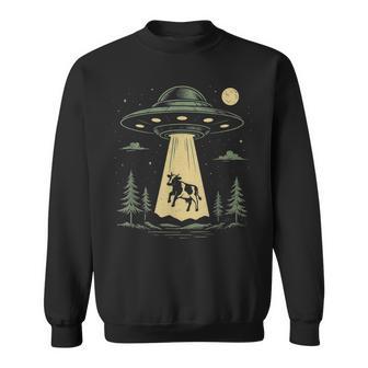 Ufo Cow Abduction Alien Spaceship Sweatshirt - Thegiftio UK