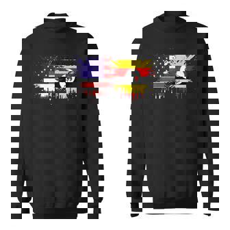 Uganda & USA Together Half American Half Ugandan Tank Top Sweatshirt Unisex | Mazezy