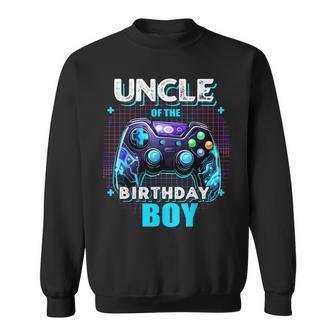 Uncle Of The Birthday Boy Matching Video Game Birthday Small Sweatshirt - Thegiftio UK