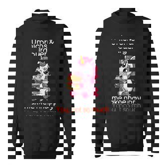 Unicorn Burger Shirt Sarcastic Unicorn Lover Burger Sweatshirt Unisex | Mazezy