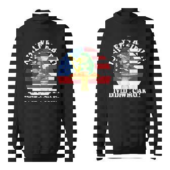 United We Ribbit Croak Frog Punny Sweatshirt | Seseable FR