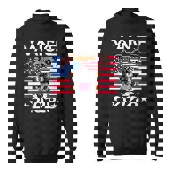 US Election Vote JD Vance 2028 Boxer Dog USA Flag Sweatshirt Unisex | Mazezy