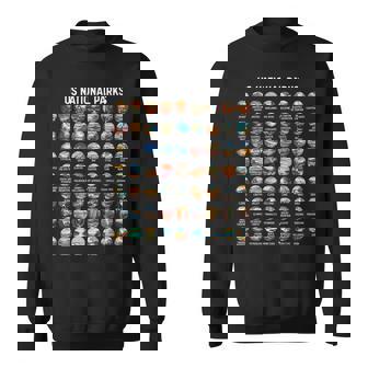 All Us National Park Checklist Bucket List Of National Parks Sweatshirt | Mazezy