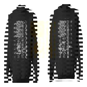 USA Bass Fishing Humor Camouflage American Flag Camo Fish Tank Top Sweatshirt Unisex | Mazezy