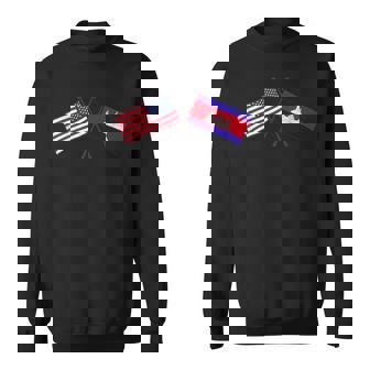 USA Cambodia Crossed Flags American Cambodian Friendship Sweatshirt Unisex | Mazezy