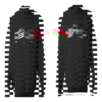 USA Malawi Crossed Flags American Malawian Friendship Sweatshirt Unisex | Mazezy