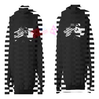 USA Nepal Crossed Flags American Nepalese Friendship Sweatshirt Unisex | Mazezy