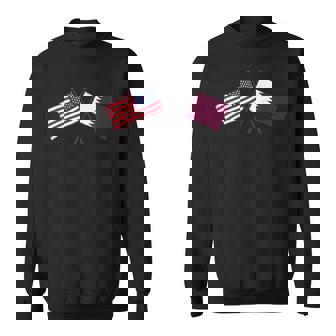 USA Qatar Crossed Flags American Qatari Friendship Sweatshirt Unisex | Mazezy
