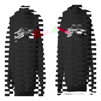 USA Sudan Crossed Flags American Sudanese Friendship Sweatshirt Unisex | Mazezy