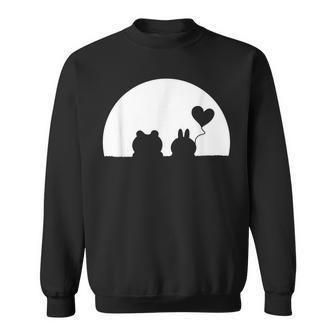 Valentinstagüßes Hase Und Bärchen Liebe Paar Hasi Bär Sweatshirt - Geschenkecke
