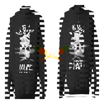 Vegan Pirate Skull And Crossbones But Carrot Sweatshirt Unisex | Mazezy