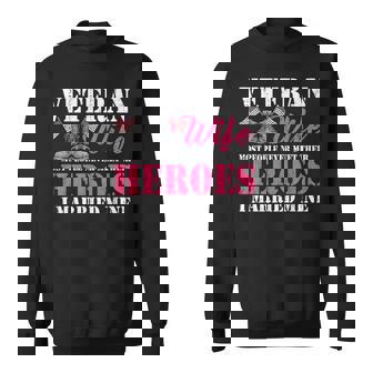 Veteran Wife Married Mine Proud Military Husband Veteran Day Sweatshirt Unisex | Mazezy