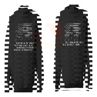 Veterans Day Honoring All Who Served Patriotic Flag Soldier Sweatshirt | Mazezy