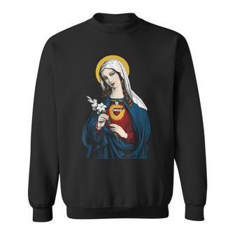 Vierge Marie Avecon Cœur Immaculéaint Catholique Sweater e - Cadeauxyz