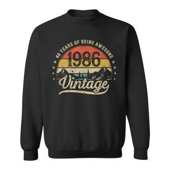 Vintage 1986 40 Years Old 40Th Birthday Sweatshirt - Thegiftio UK